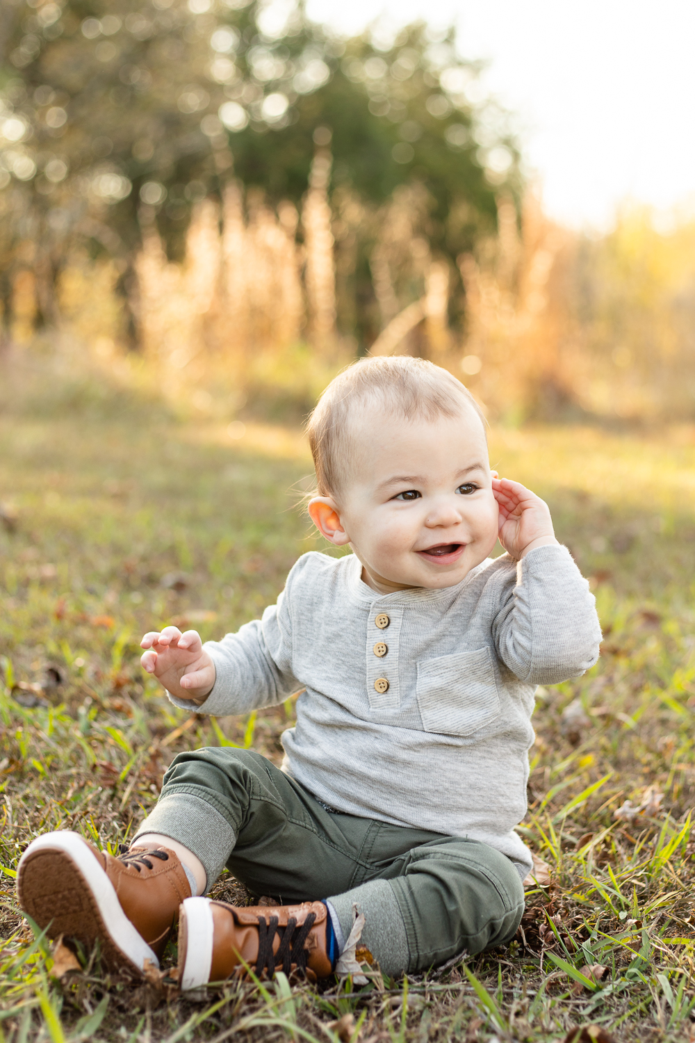 Sweet smiling baby | Jade Alexandria Photography | Fall Family Session Madison County Lake Gurley Alabama