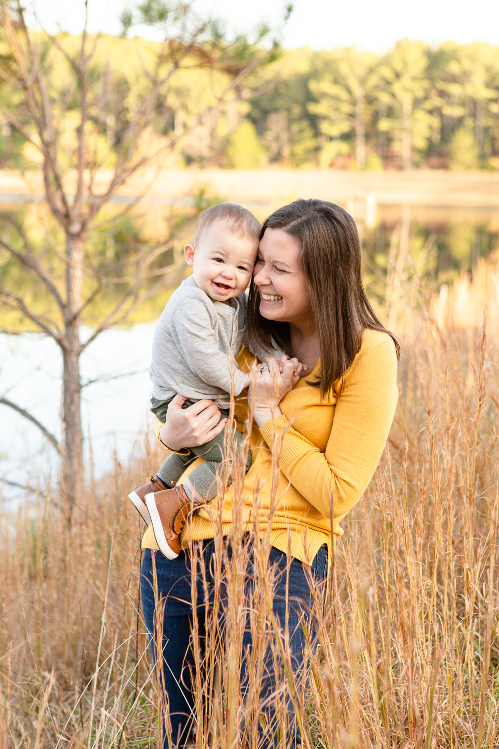 Mom and Baby | Jade Alexandria Photography | Fall Family Session Madison County Lake Gurley Alabama